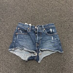 Levi's Distressed Blue Jean Shorts